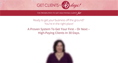 Desktop Screenshot of getclientsin30days.com