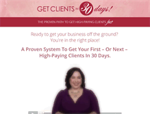 Tablet Screenshot of getclientsin30days.com